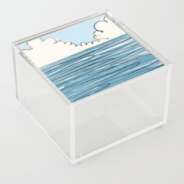 nature sea and sky clouds boho cute Acrylic Box