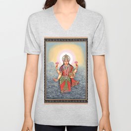 The Birth Of Lakshmi V Neck T Shirt