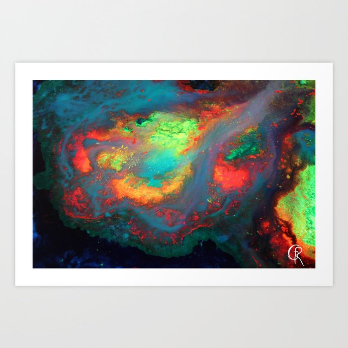 Titan Mixed Media Color On Canvas Abstract Painting Red Blue
