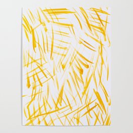 Gold Yellow Lines Poster