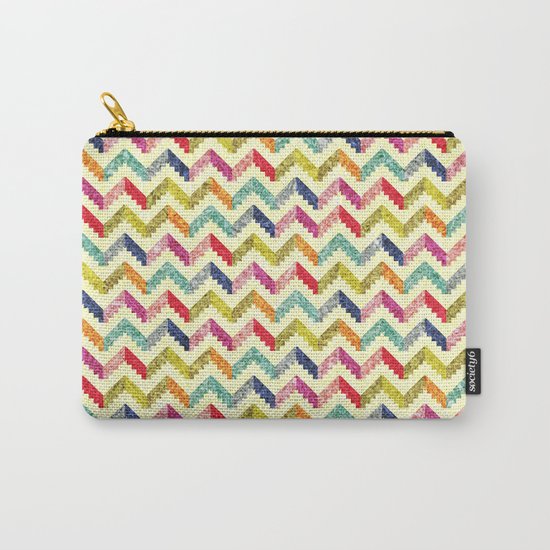 Chevron Multi Color Zigzag Pattern Carry-All Pouch