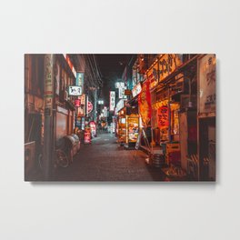 Warmth of Neon Tokyo Signs Metal Print | Photo, Shinjuku, Shopping, Lights, Japan, Alley, Scifi, Street, Warmth, Universe 