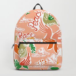 Peace Ukrainian folk art peachy Backpack
