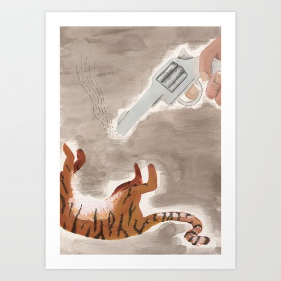 Man-Eating Tiger Art Print