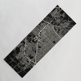 Lubbock City Map Yoga Mat