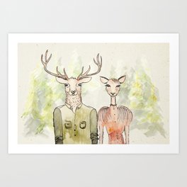 Together in Happy Land Art Print