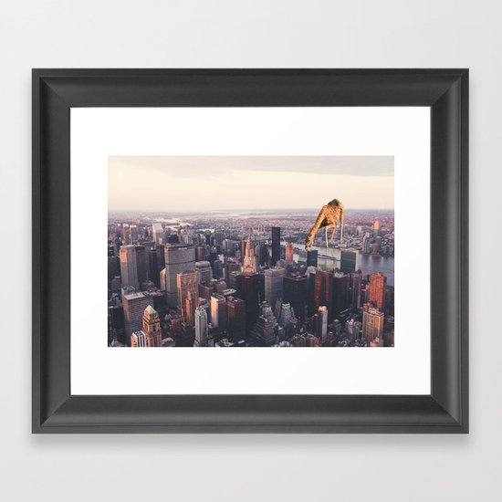 Urban Animals Giraffe Framed Art Print