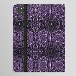 Liquid Light Series 33 ~ Purple Abstract Fractal Pattern iPad Folio Case