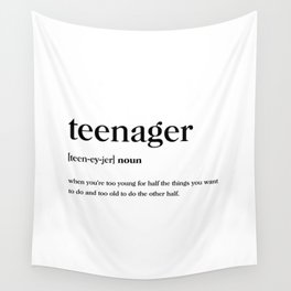Teenager Definition Wall Tapestry