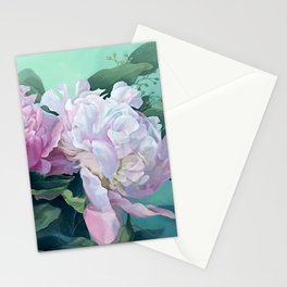 Pink Peonies The Three Sisters Floral Stationery Card
