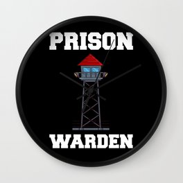 Prison Warden Correctional Officer Facility Training Wall Clock