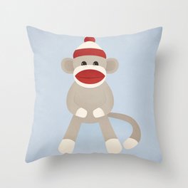 Sock Monkey Throw Pillow