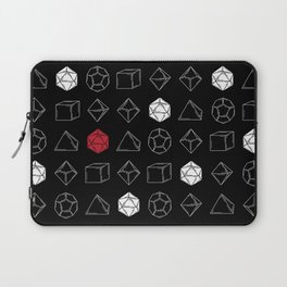 Black Dungeons and Dragons Dice Set Pattern Laptop Sleeve