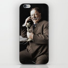 William Howard Taft Smiling During A Telephone Call - 1908 - Colorized iPhone Skin