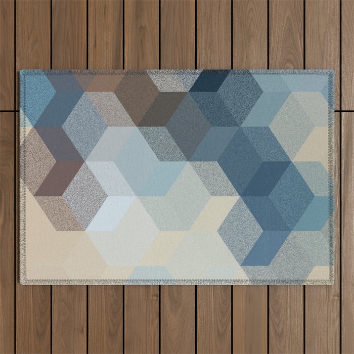 CUBE 3 SAND Outdoor Rug