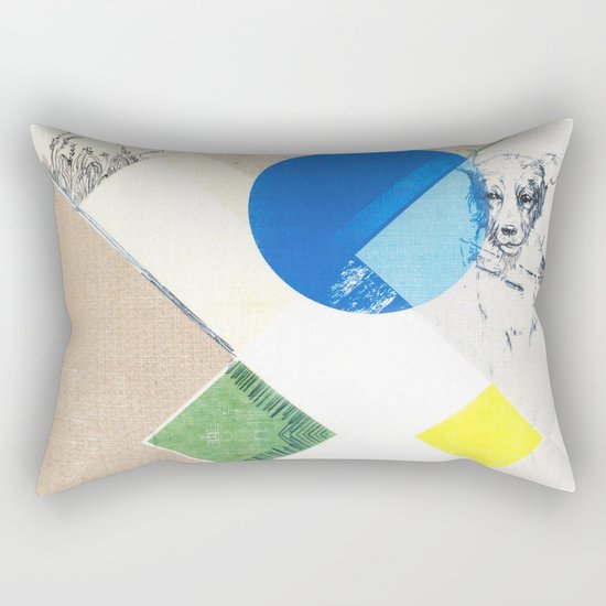 abstract dog sketch Rectangular Pillow