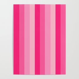 Pink Glam Stripes Poster