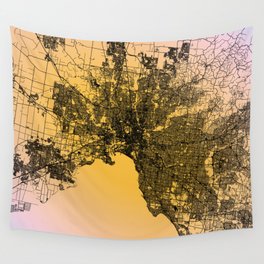Australia, Melbourne - Hippie Map Wall Tapestry