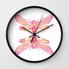 Summer Cicada – Pink Palette Wall Clock