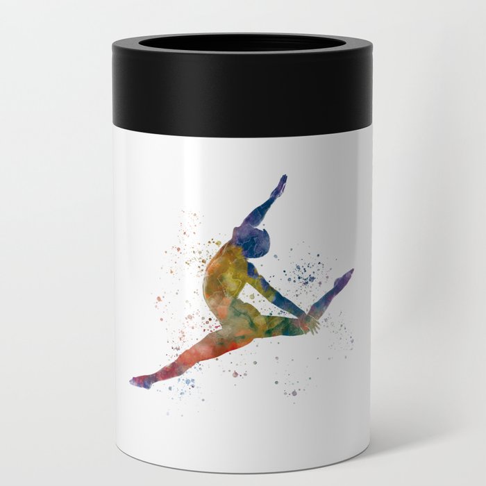 Contemporary male dance in watercolor Can Cooler