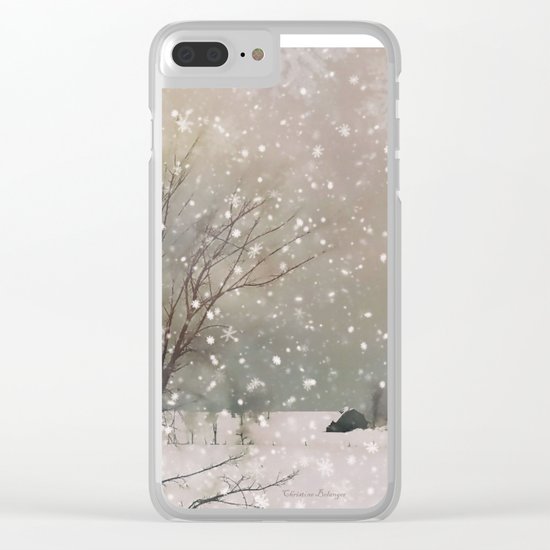 Snowfall Clear iPhone Case
