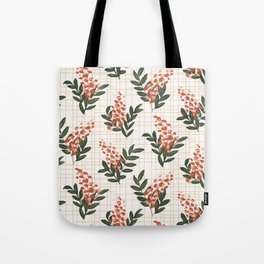 Christmas berry field - white, red, pink and green Tote Bag