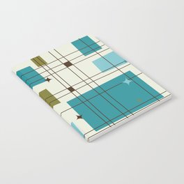 Mid-Century Modern (teal) Notebook