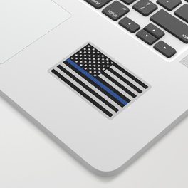 Blue Thin Flag Police Law Enforcement Flag Sticker