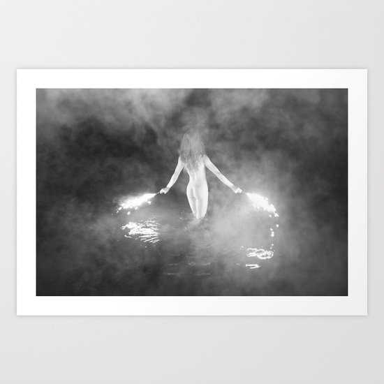 Fire Swim With Me Art Print