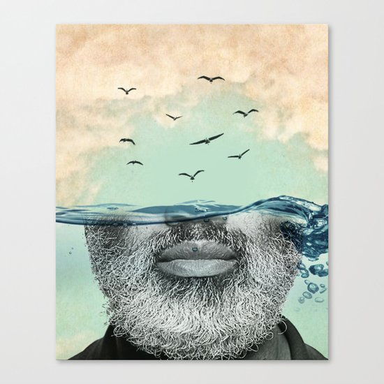Under the water line Canvas Print