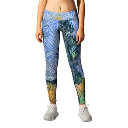 Road with Cypress and Star Leggings