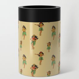 Hula Dancing Girls Pattern Can Cooler