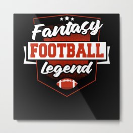 Fantasy Football Legend Flag Dad Father's Day Metal Print | Commish, Quarterback Gift, Fantasy Football, Espn, Graphicdesign, American Football 