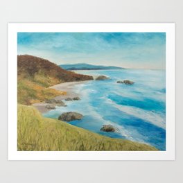 Oregon Coastline Art Print
