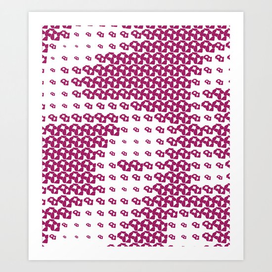 Pink Pebble Pattern Art Print