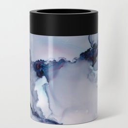 Abstract Ink Art in Navy Blue, Abstract Alcohol Ink Painting no.4 Can Cooler