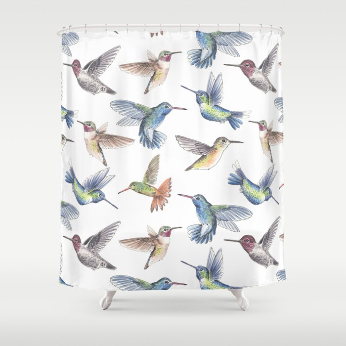 Hummingbirds Shower Curtain