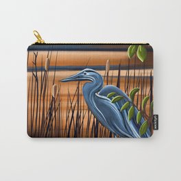 Blue Heron in Marsh Carry-All Pouch