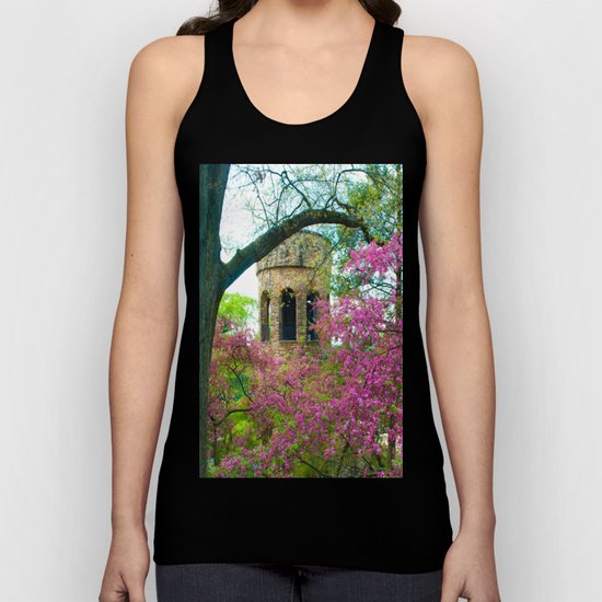 Bell Tower in Spring Unisex Tank Top