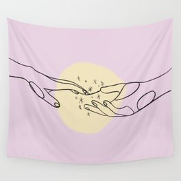 The Spark Between the Touch Of Our Hands Wall Tapestry