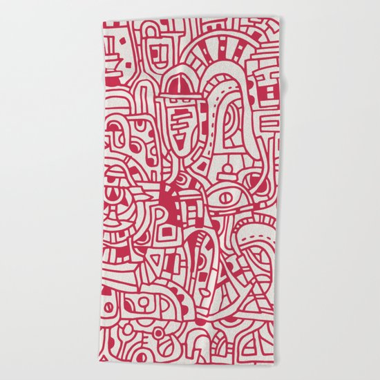 Red Dot Beach Towel