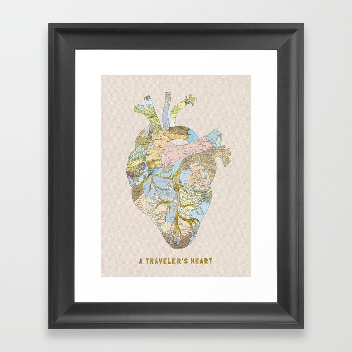 A Traveler's Heart Framed Art Print