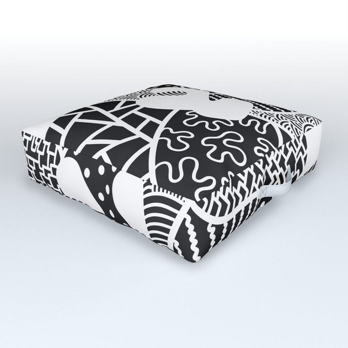 Geometrical pattern maximalist 8 Outdoor Floor Cushion