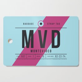 Luggage Tag E - MVD Montevideo Uruguay Cutting Board