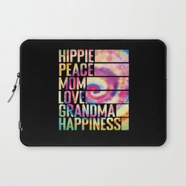 Hippie Mom Granny Love Happiness Laptop Sleeve