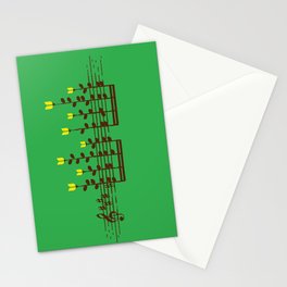 Music notes garden Stationery Card