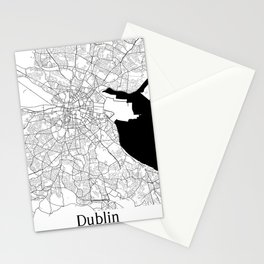 Dublin city map Stationery Card