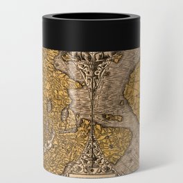 Vintage Illustration Of The Map Of The World Can Cooler