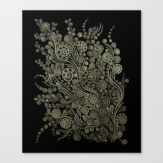 Gold on black Canvas Print