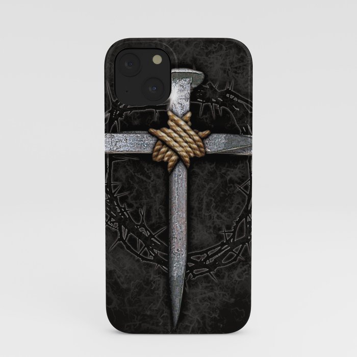 Three Nails One Cross Forgiven Christian Design iPhone Case